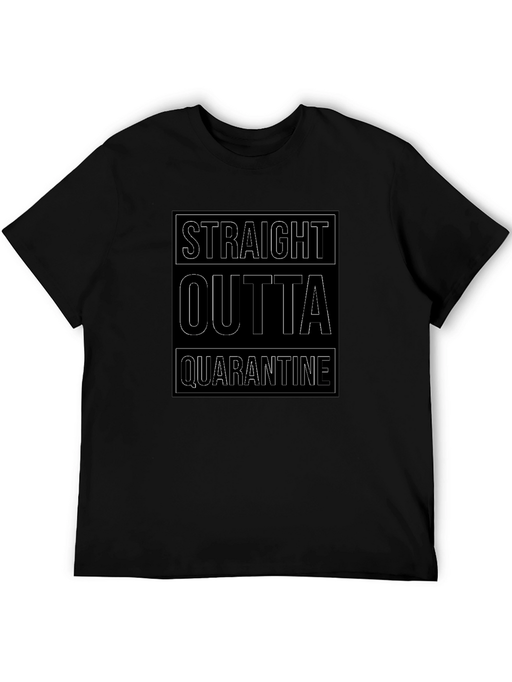 Straight Outta Quarantine Black T-Shirt