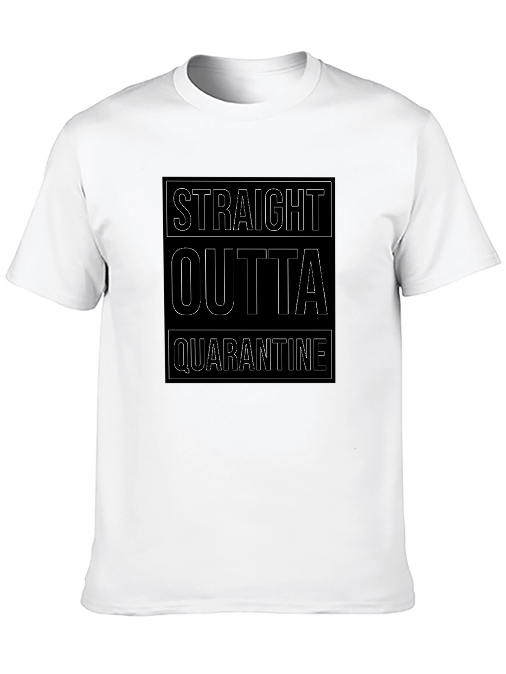 Straight Outta Quarantine Black T-Shirt