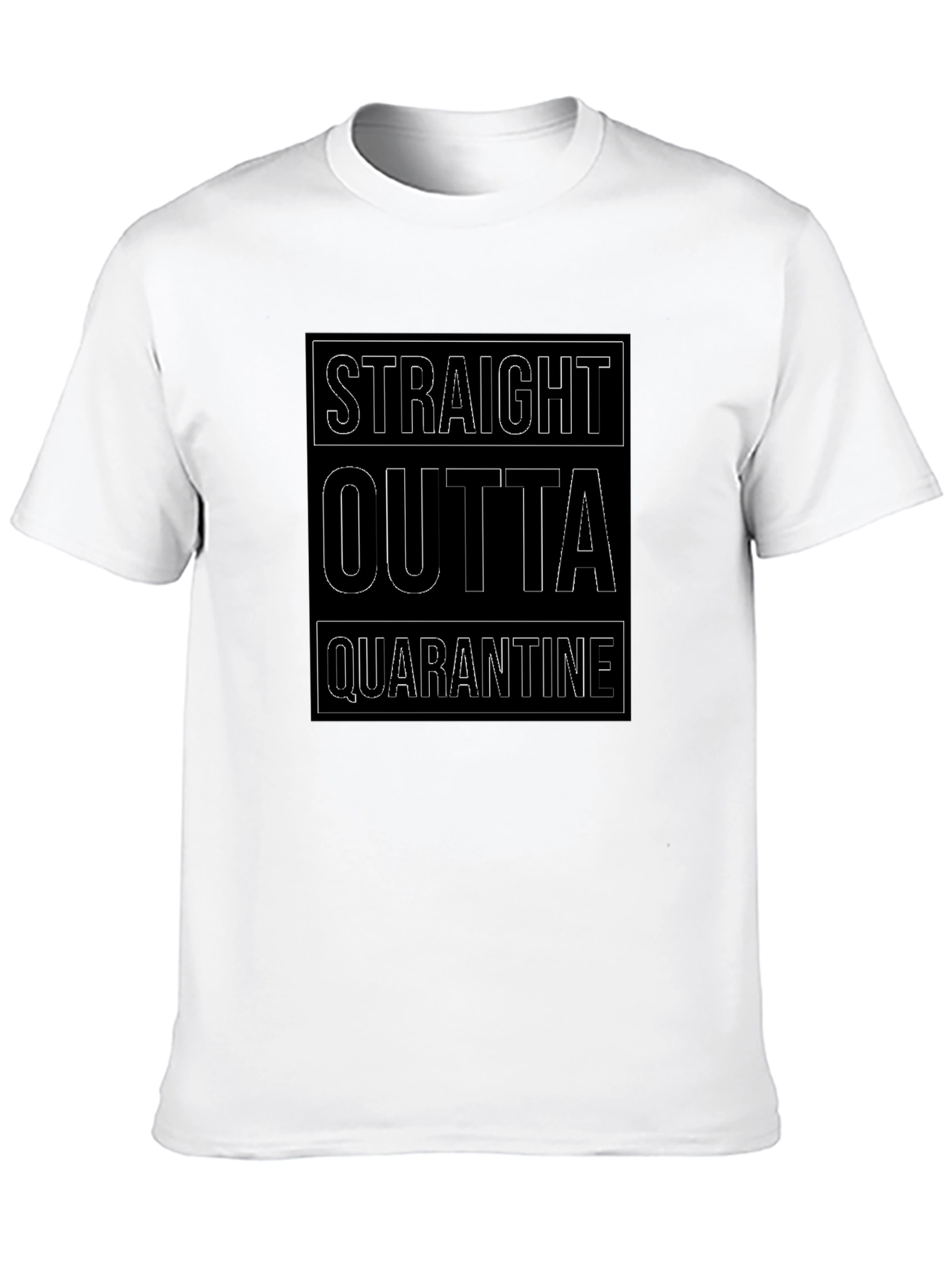 Straight Outta Quarantine Black T-Shirt