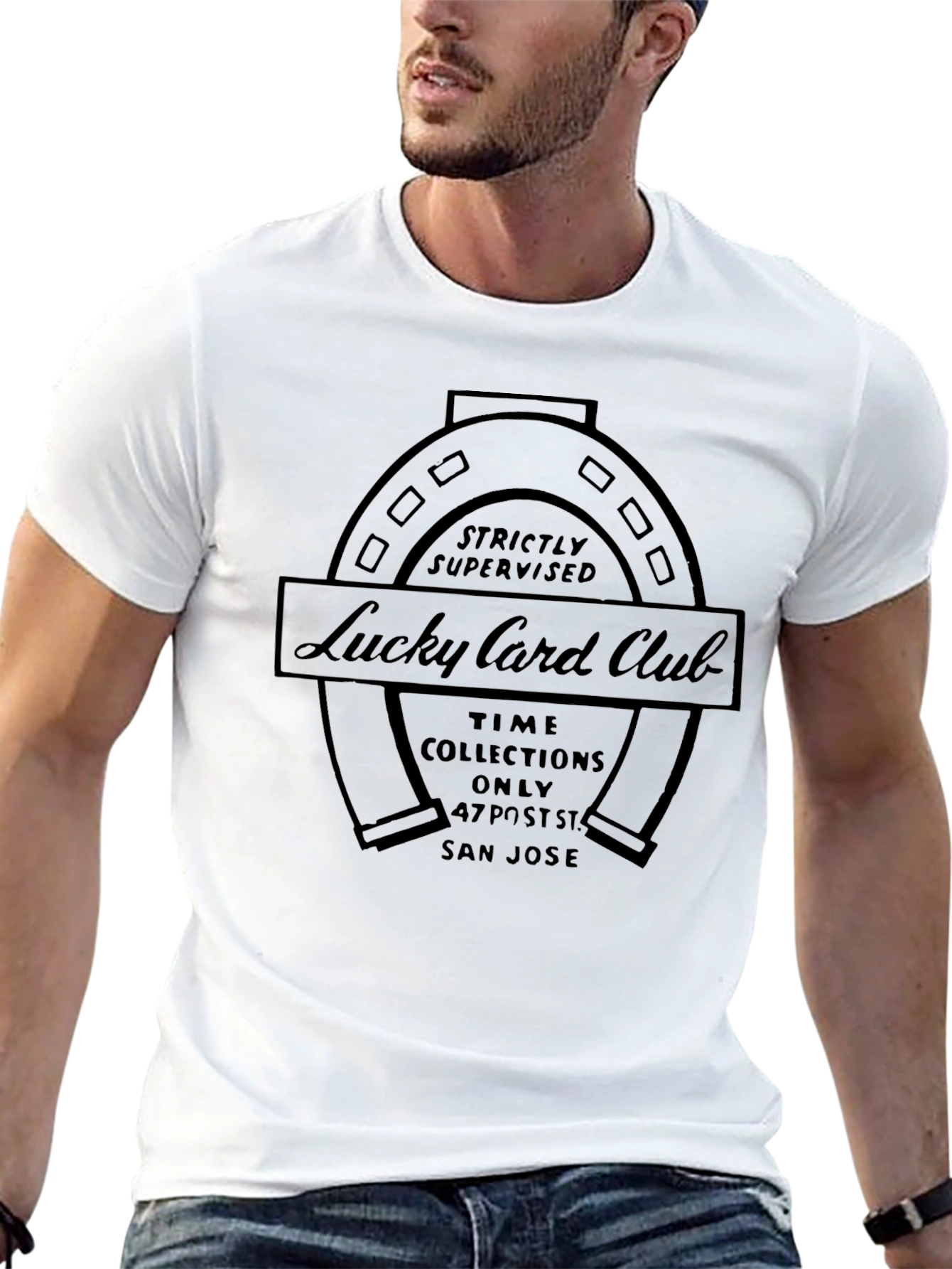 Lucky Card Club T-Shirt - Strictly Supervised San Jose Tee