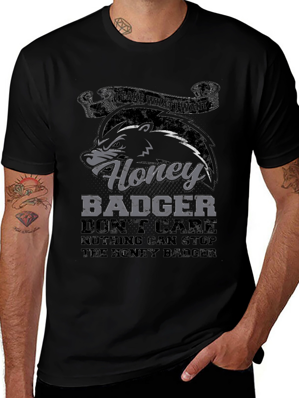 Honey Badger T-Shirt - Dont Care