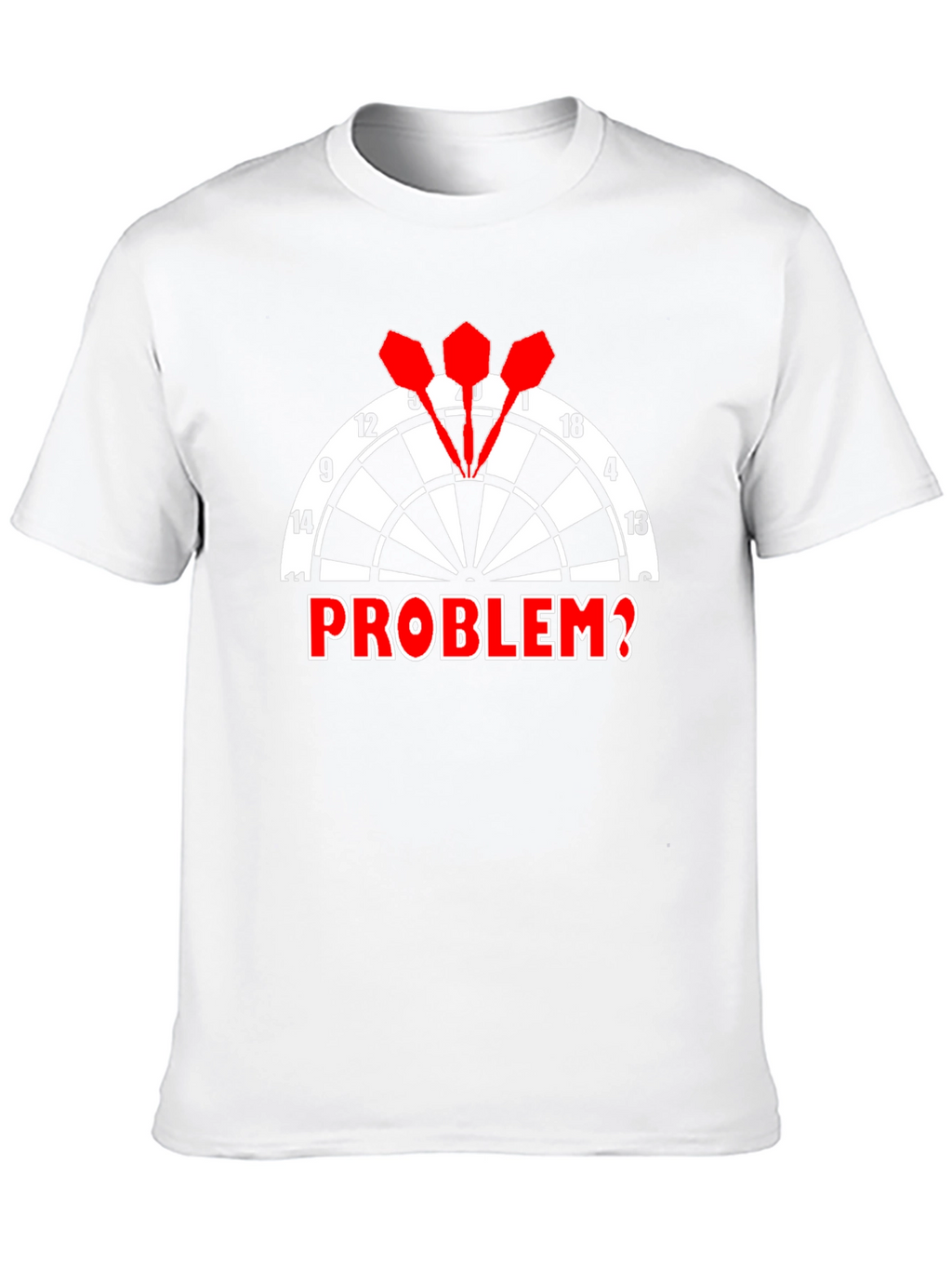 Dartboard Problem? Graphic Tee - Black Cotton T-Shirt