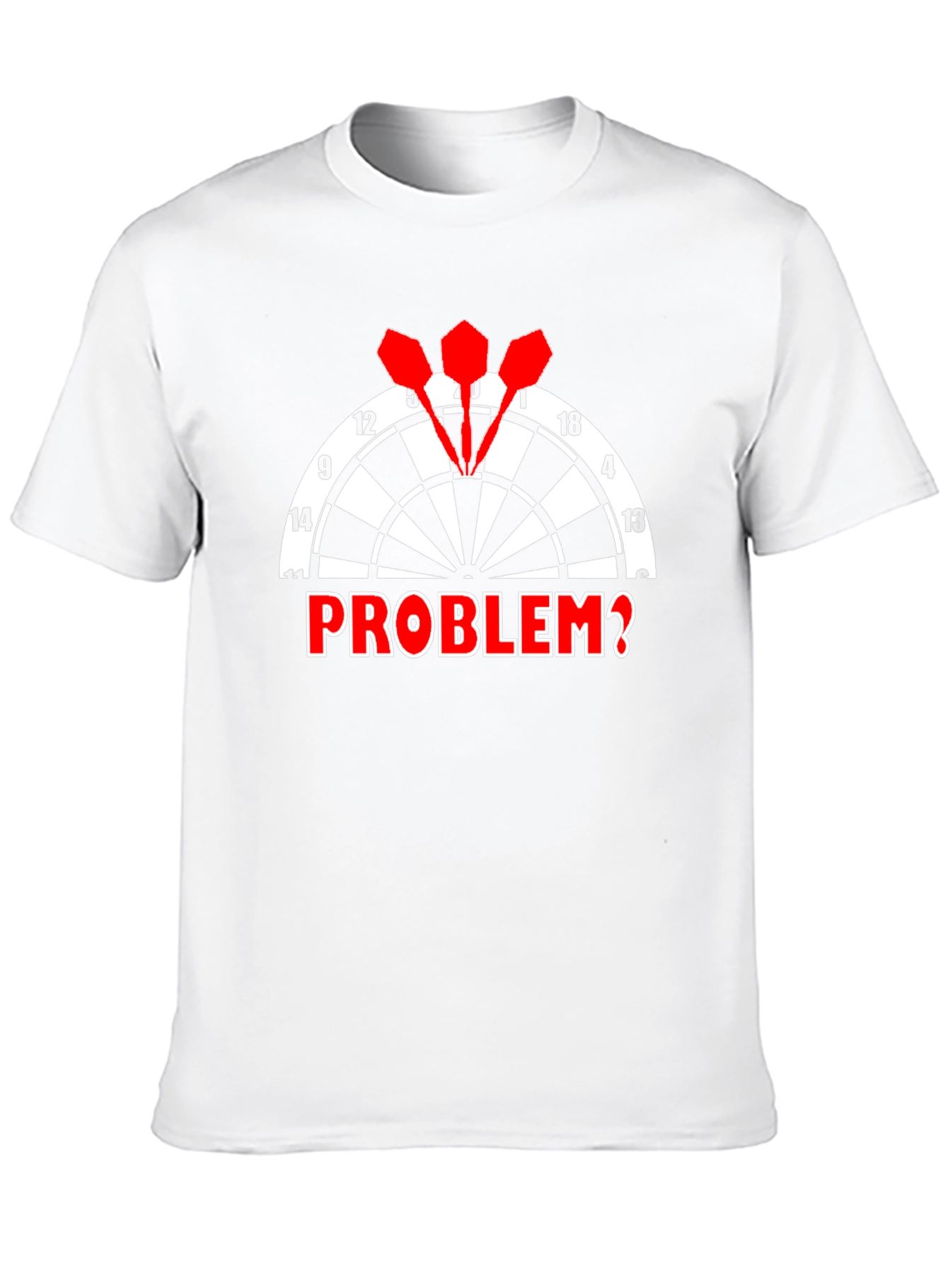 Dartboard Problem? Graphic Tee - Black Cotton T-Shirt