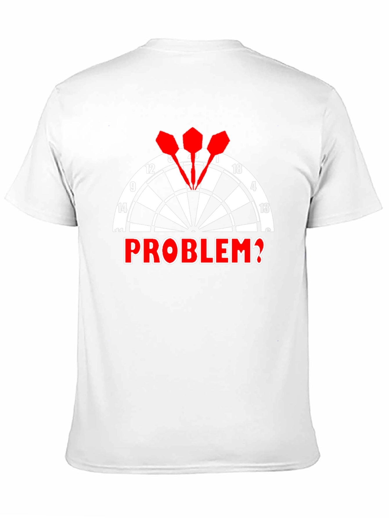 Dartboard Problem? Graphic Tee - Black Cotton T-Shirt