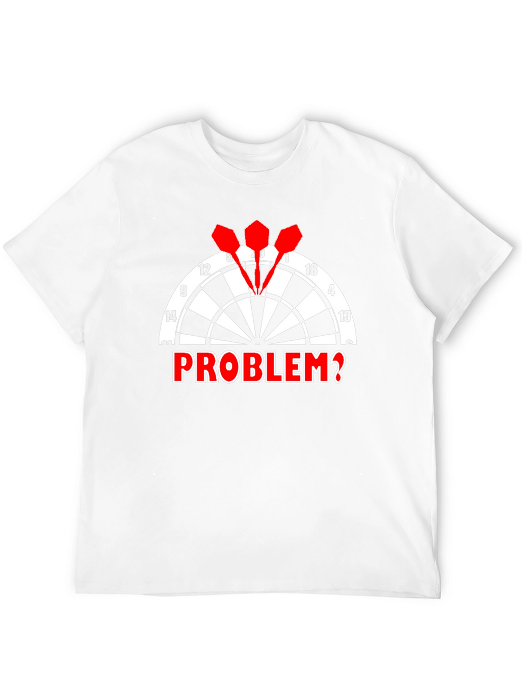 Dartboard Problem? Graphic Tee - Black Cotton T-Shirt