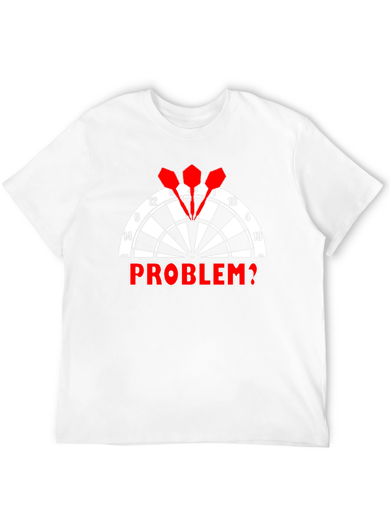 Dartboard Problem? Graphic Tee - Black Cotton T-Shirt