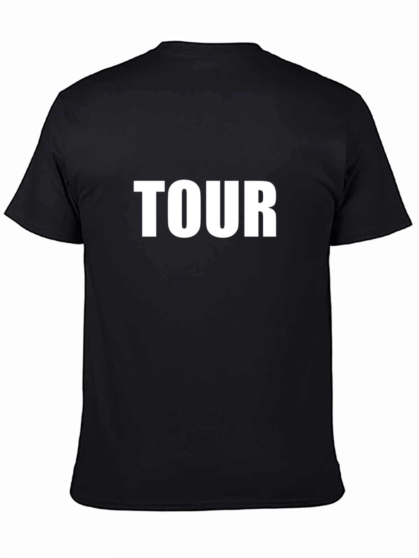 TOUR Graphic Print Mens Black T-Shirt