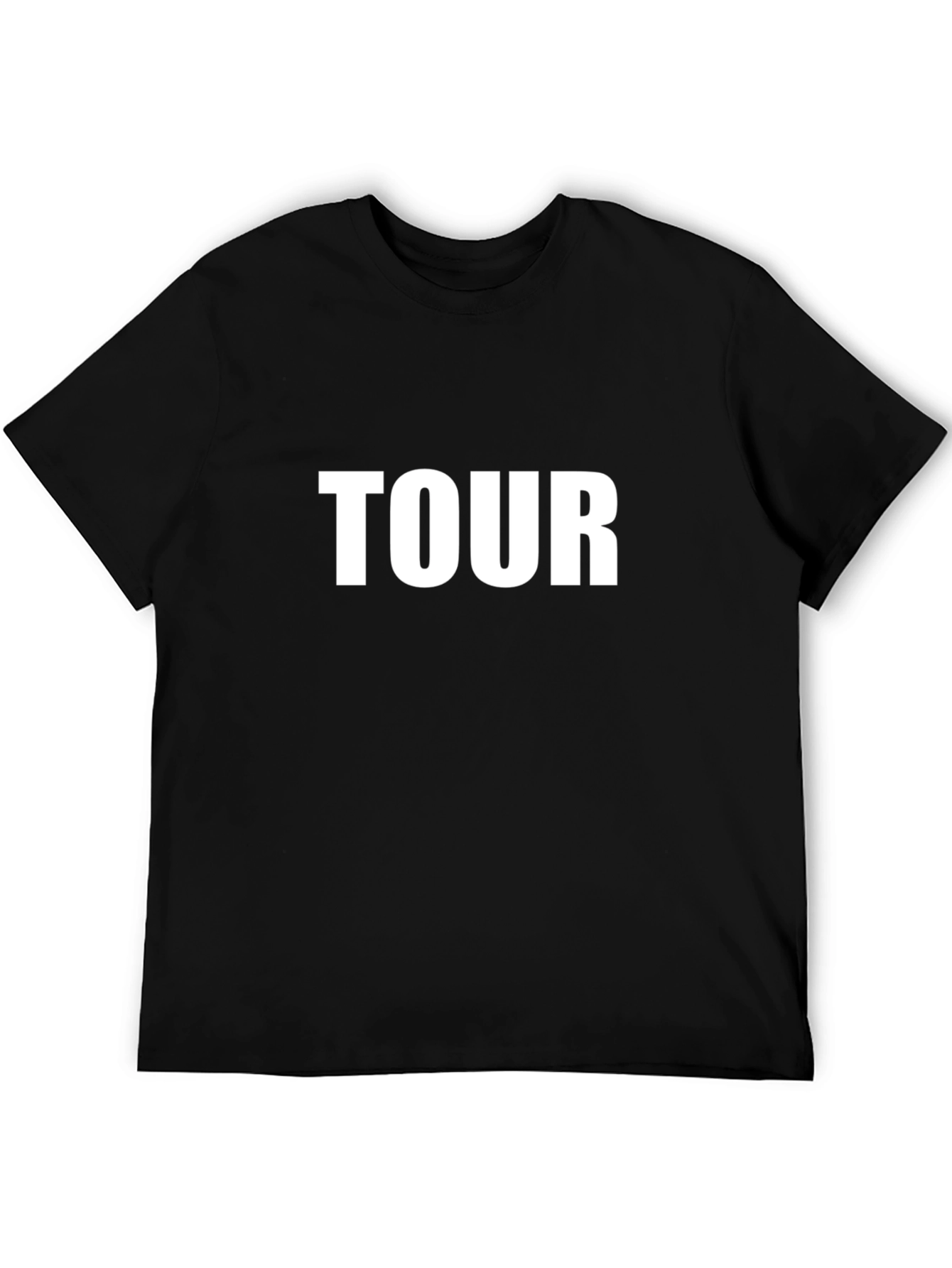 TOUR Graphic Print Mens Black T-Shirt