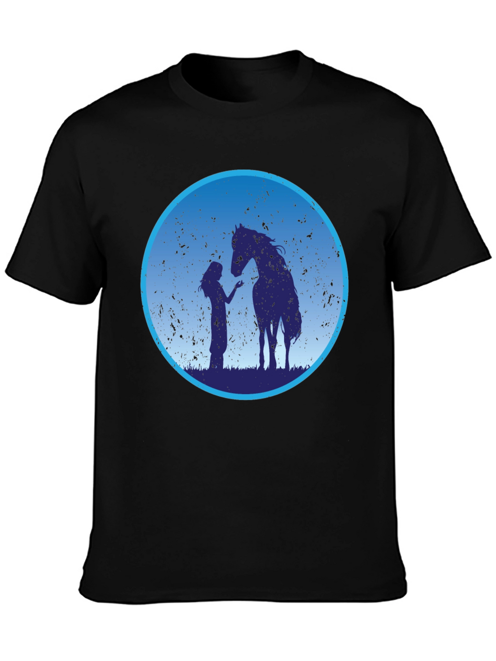 Horse & Girl Graphic Tee - Silhouette Design