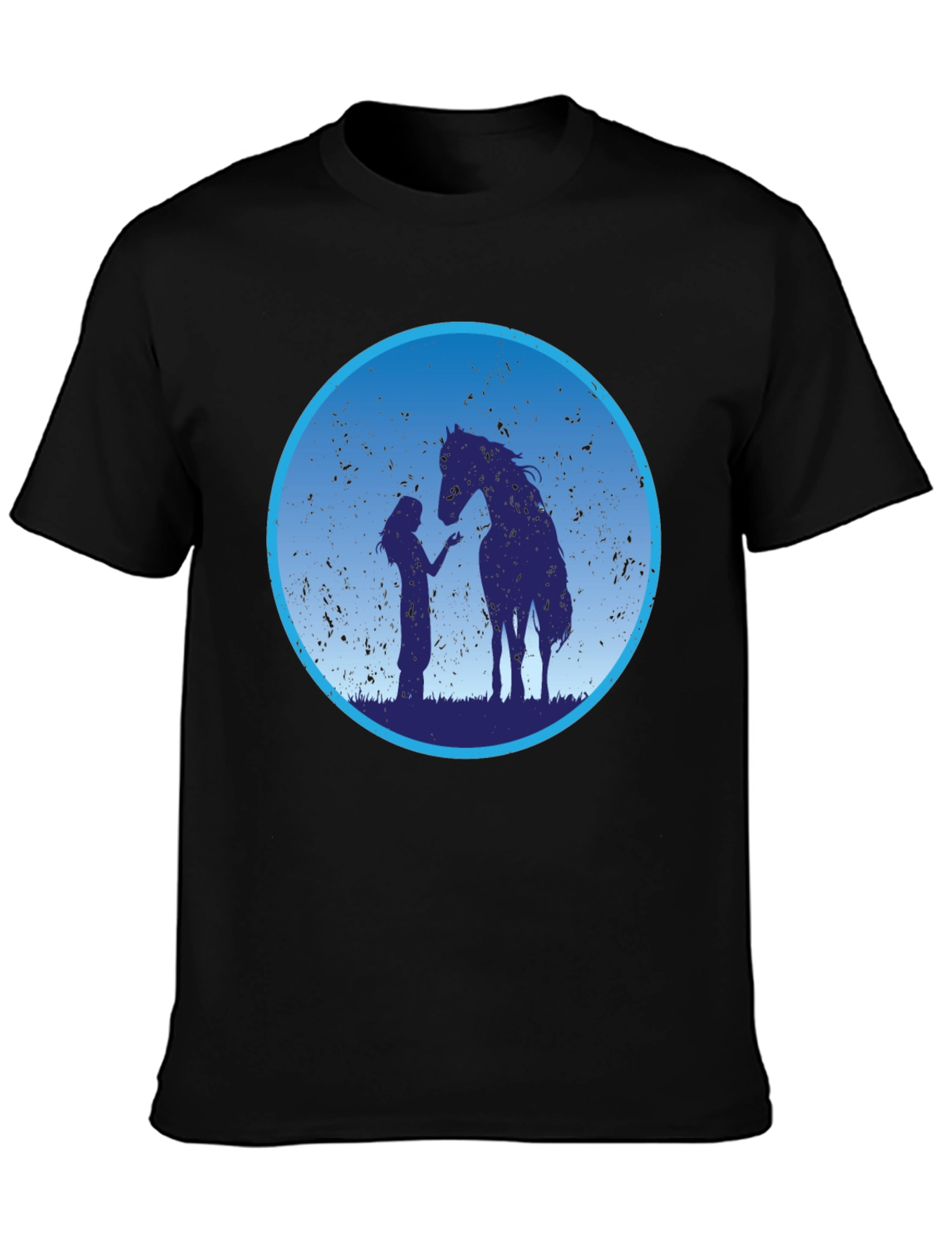 Horse & Girl Graphic Tee - Silhouette Design