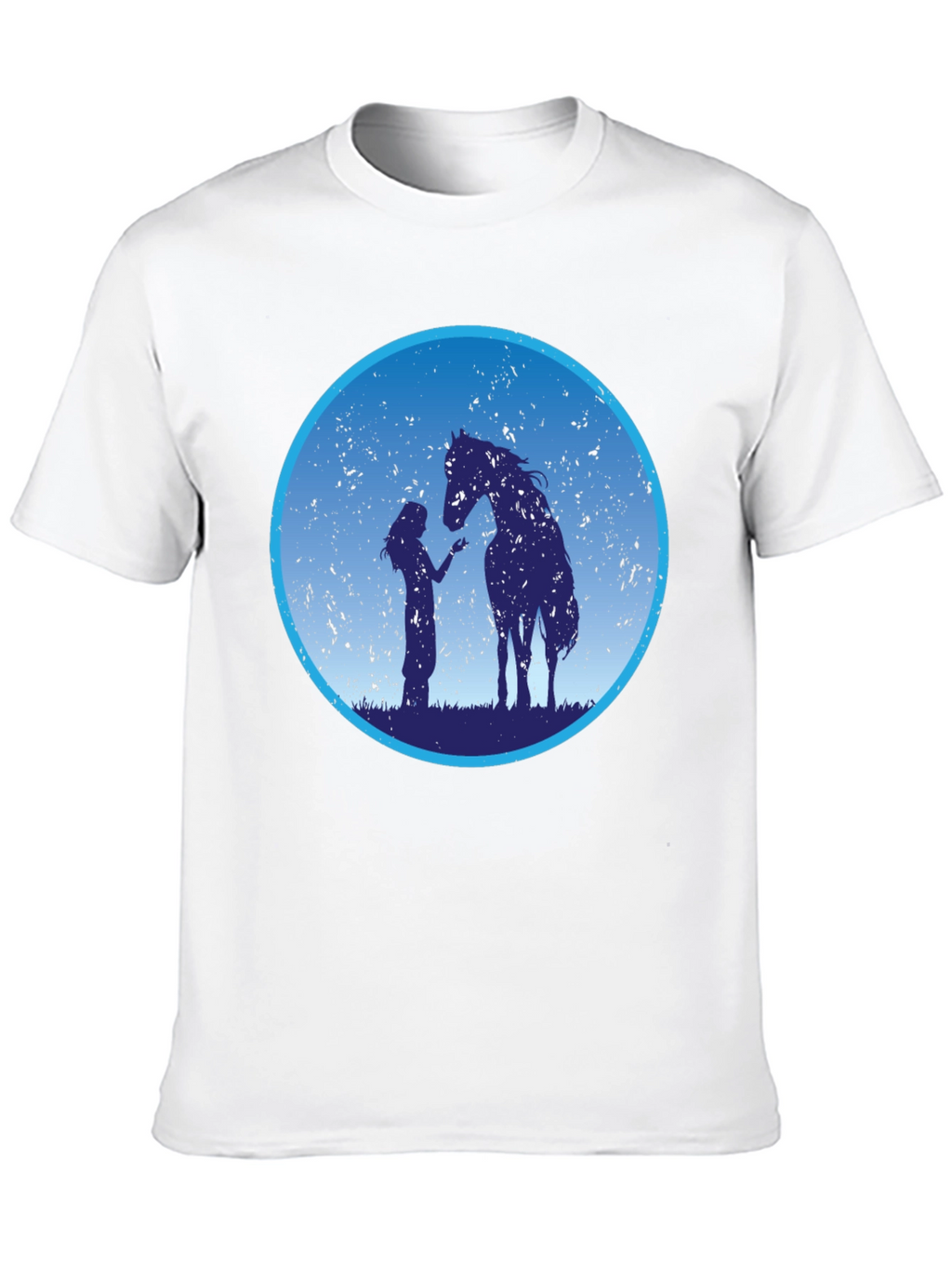 Horse & Girl Graphic Tee - Silhouette Design