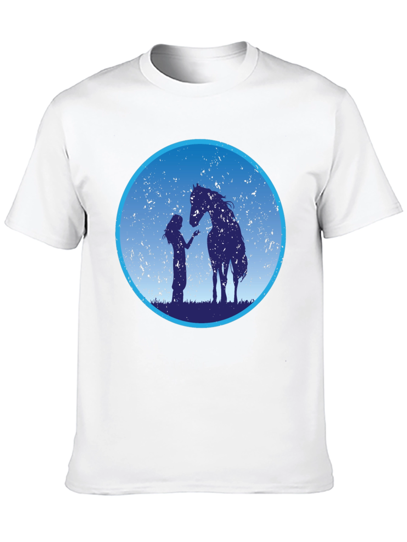 Horse & Girl Graphic Tee - Silhouette Design