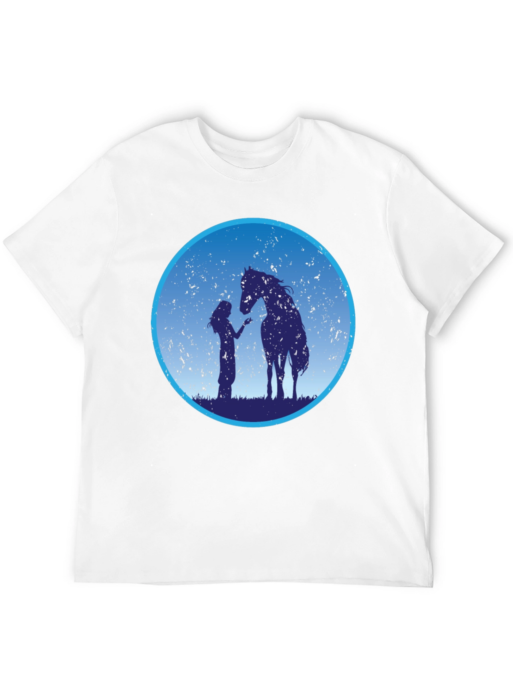 Horse & Girl Graphic Tee - Silhouette Design