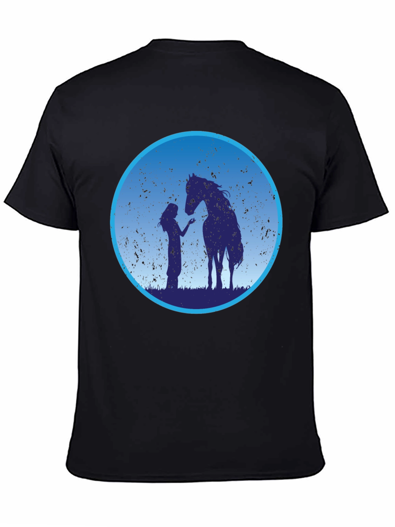 Horse & Girl Graphic Tee - Silhouette Design
