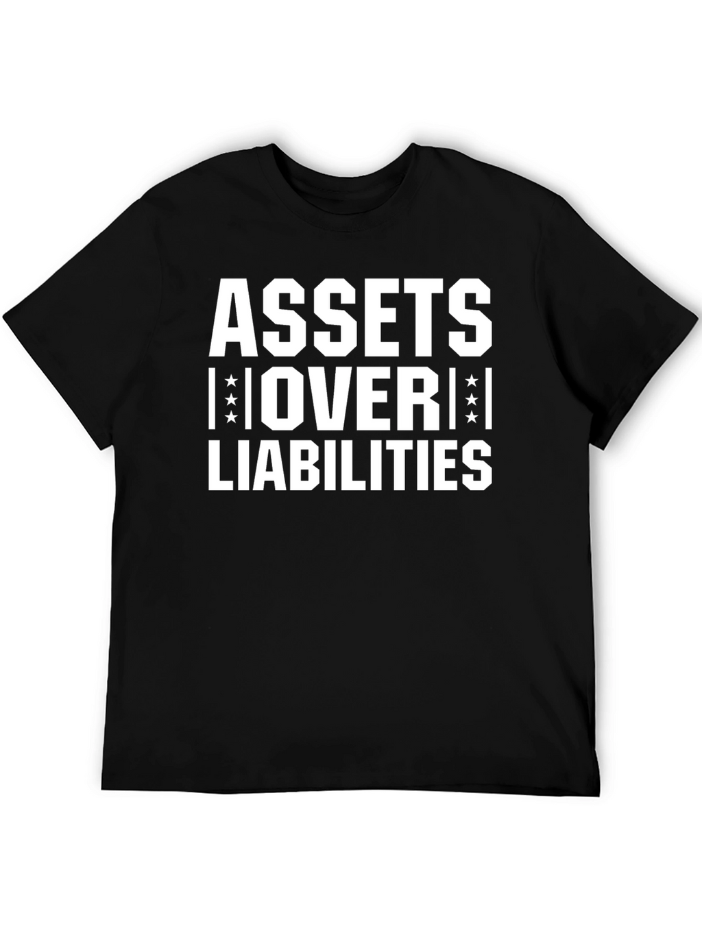 Assets Over Liabilities Graphic Tee - Black