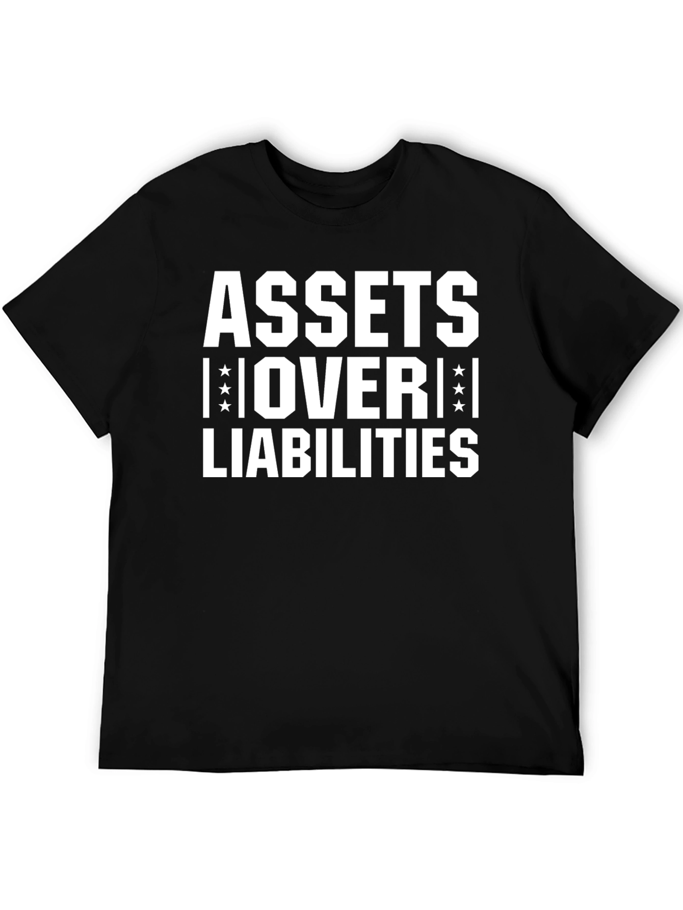 Assets Over Liabilities Graphic Tee - Black