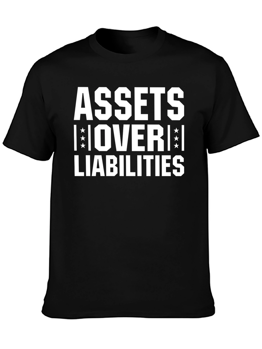 Assets Over Liabilities Graphic Tee - Black