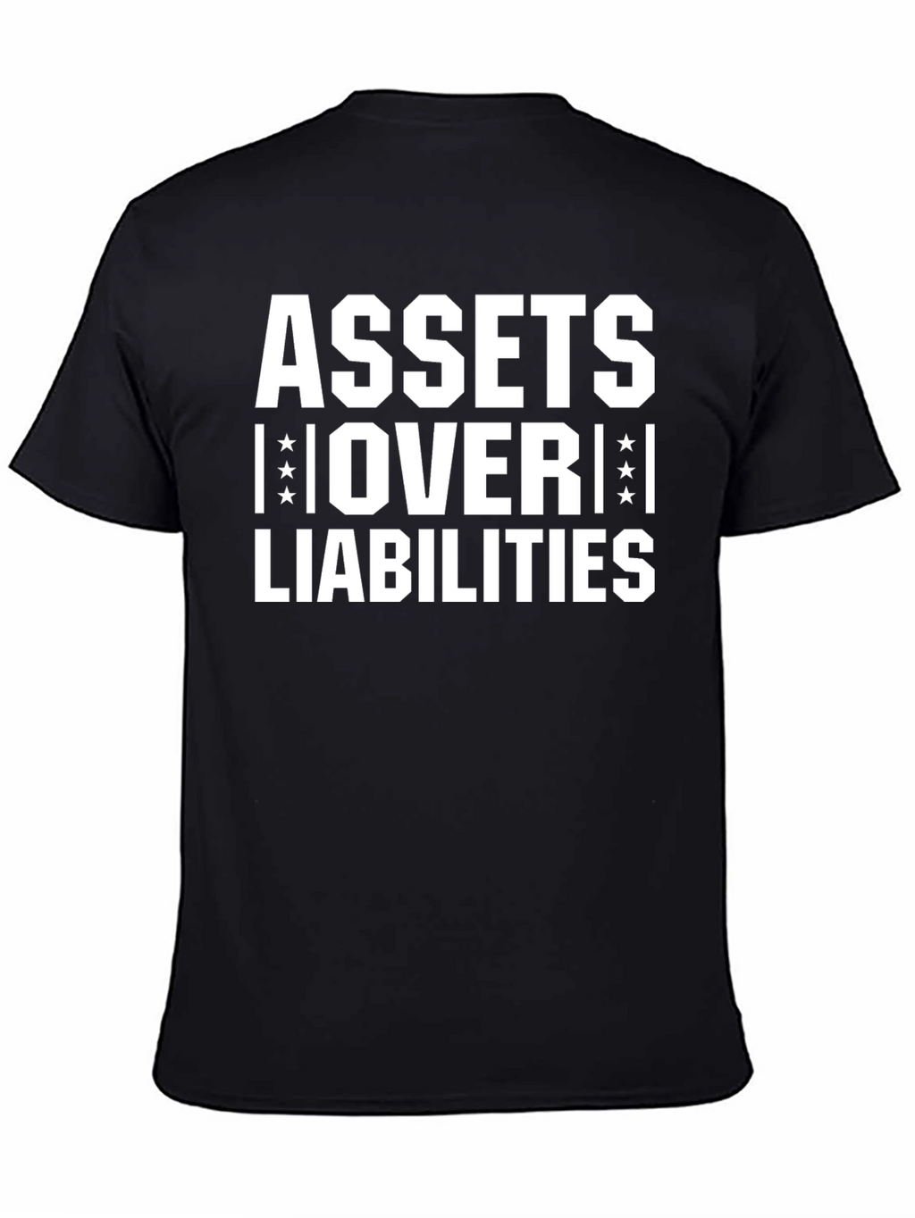 Assets Over Liabilities Graphic Tee - Black