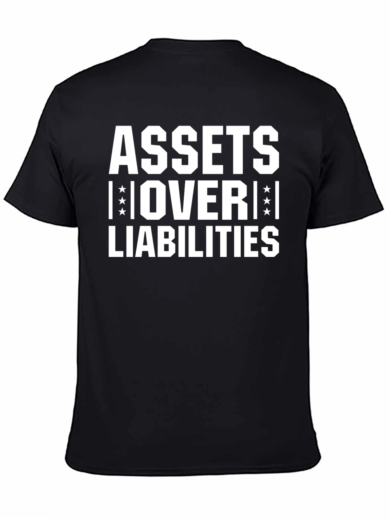 Assets Over Liabilities Graphic Tee - Black