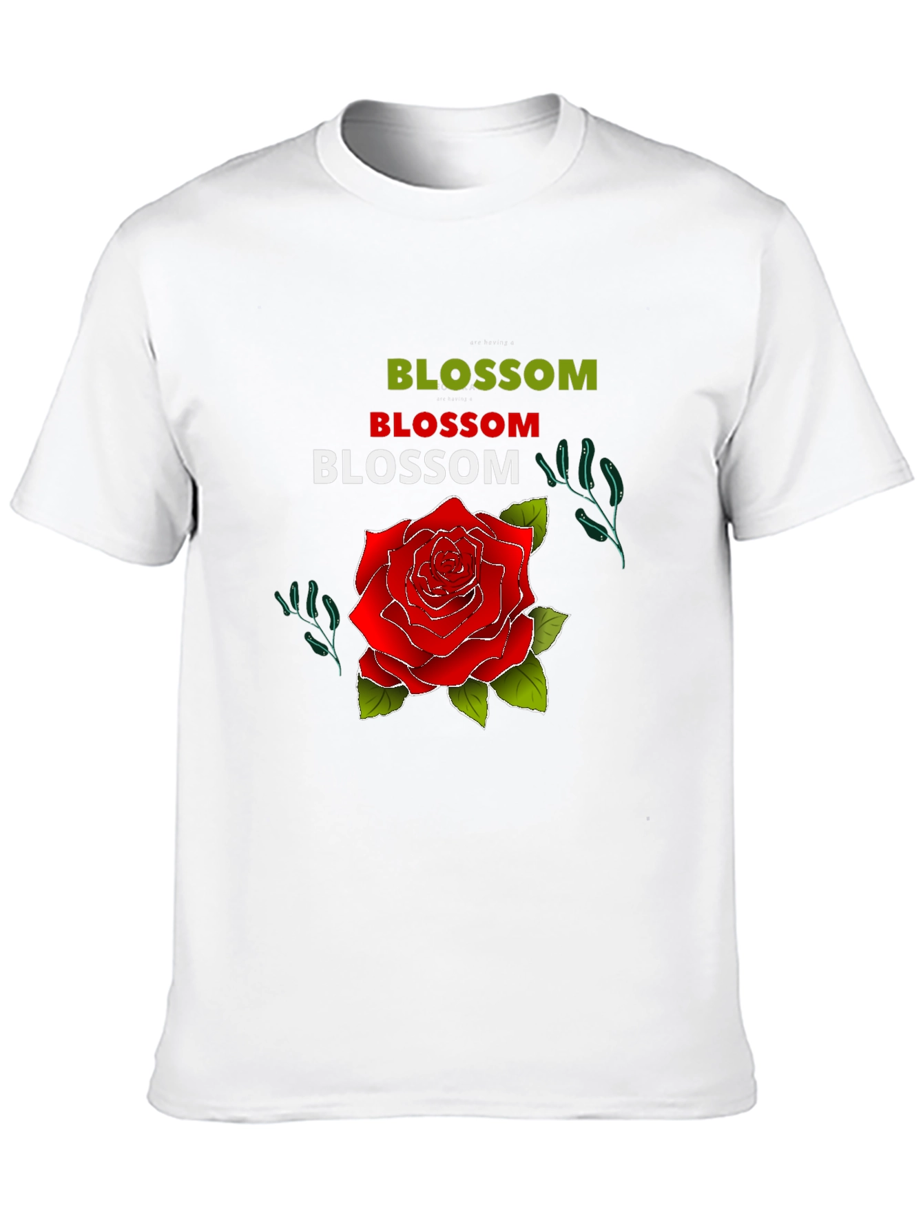 Blossom Rose Graphic Tee - Mens Black T-Shirt