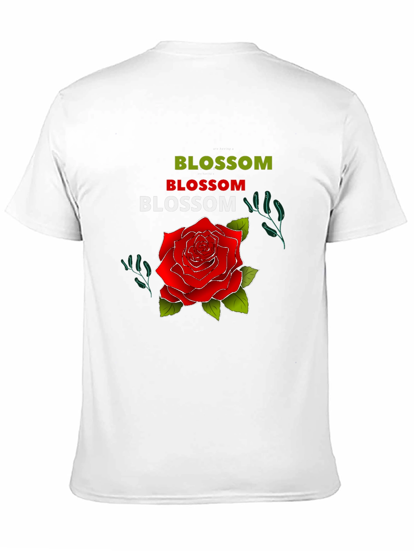 Blossom Rose Graphic Tee - Mens Black T-Shirt