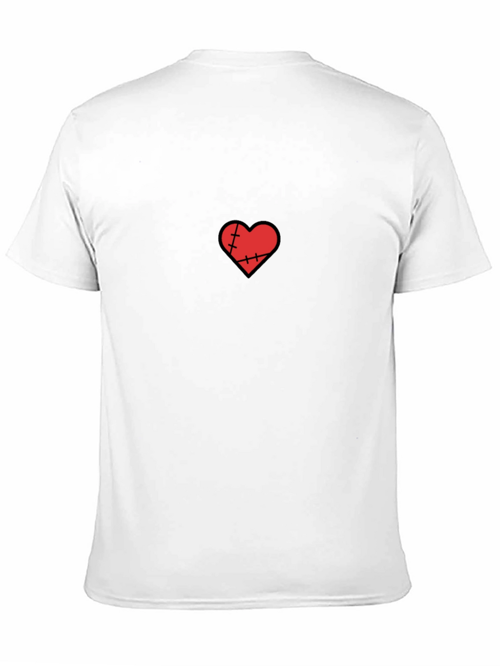 Stitched Heart Black T-Shirt