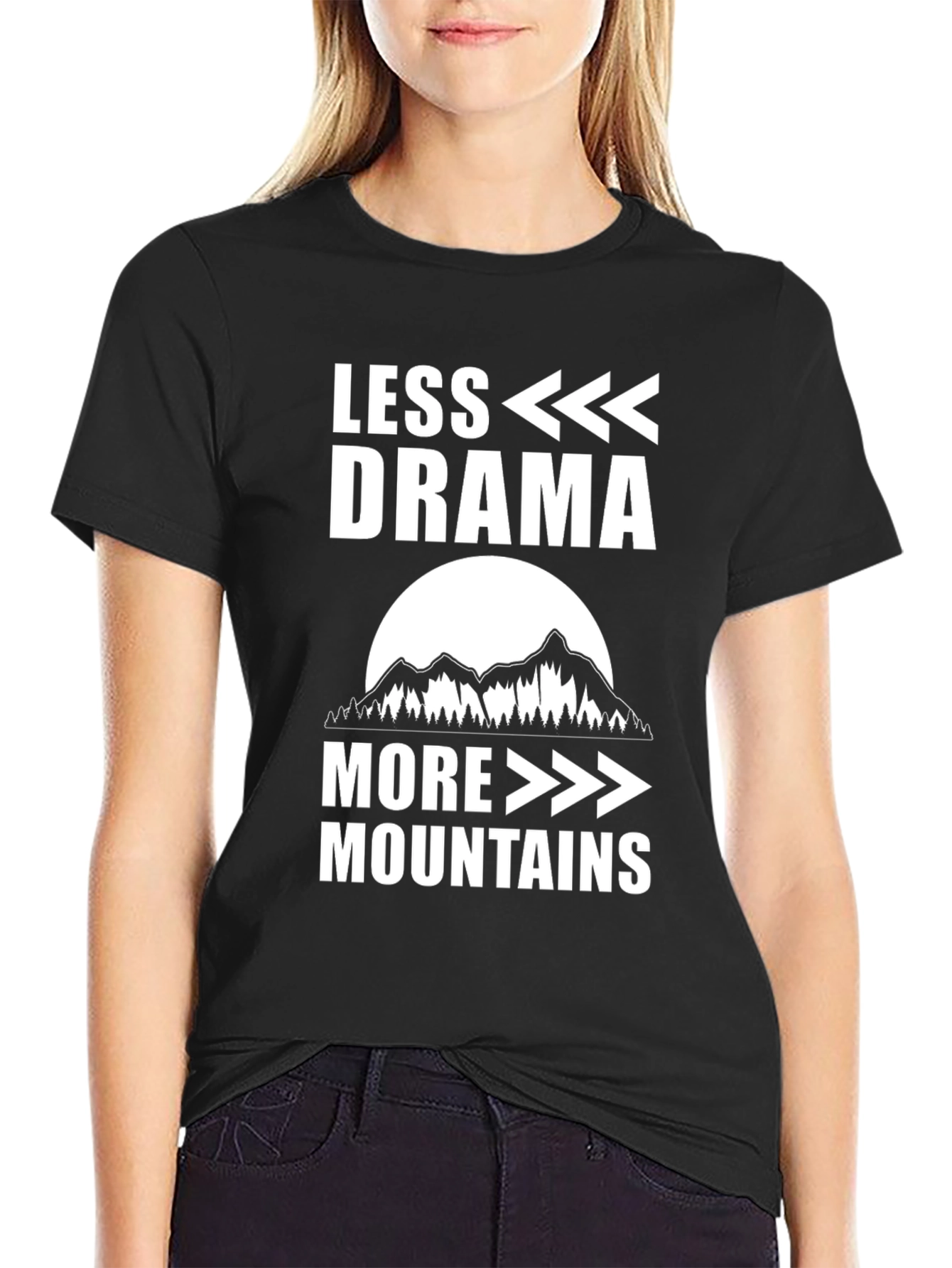 Less Drama More Mountains Graphic Tee