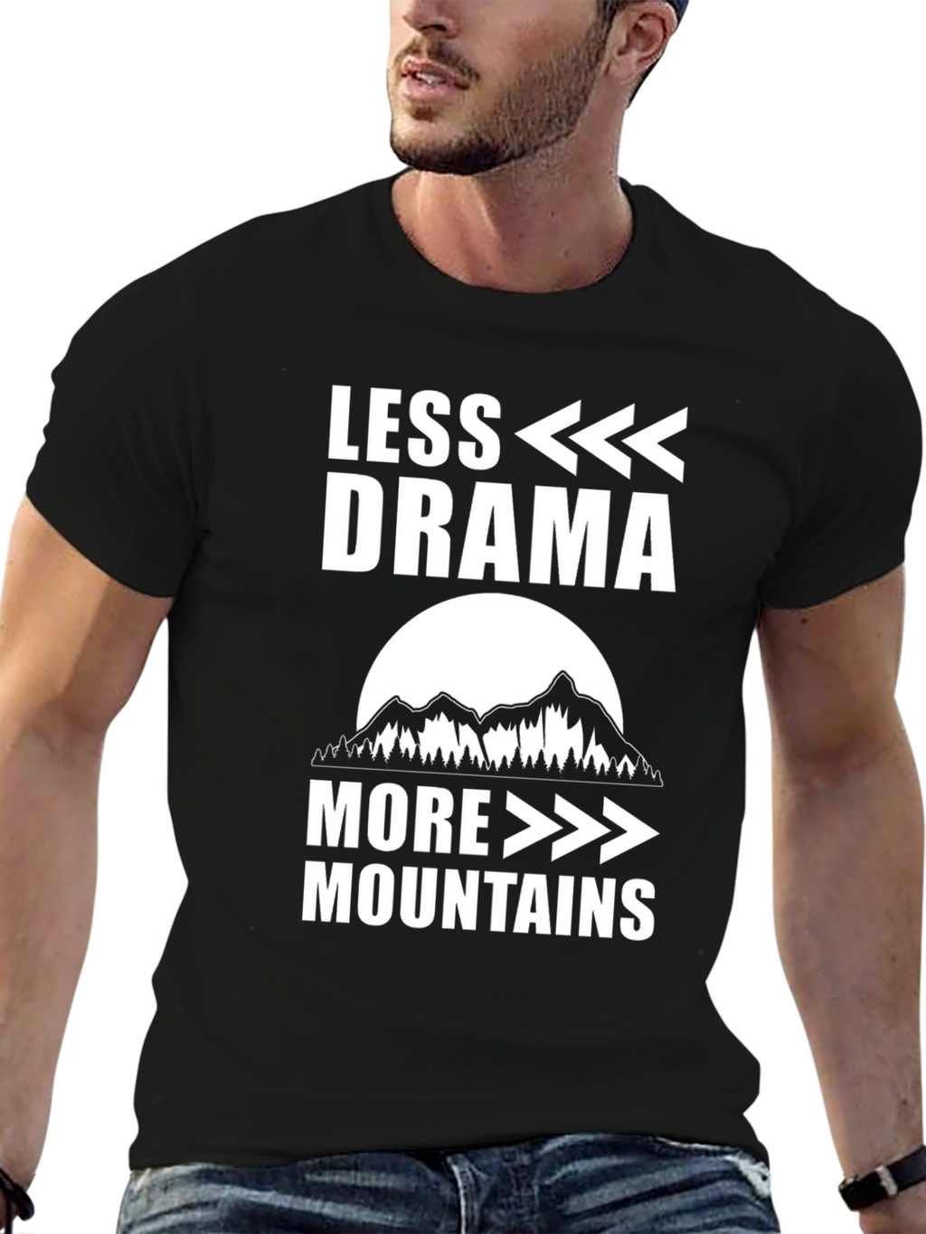 Less Drama More Mountains Graphic Tee