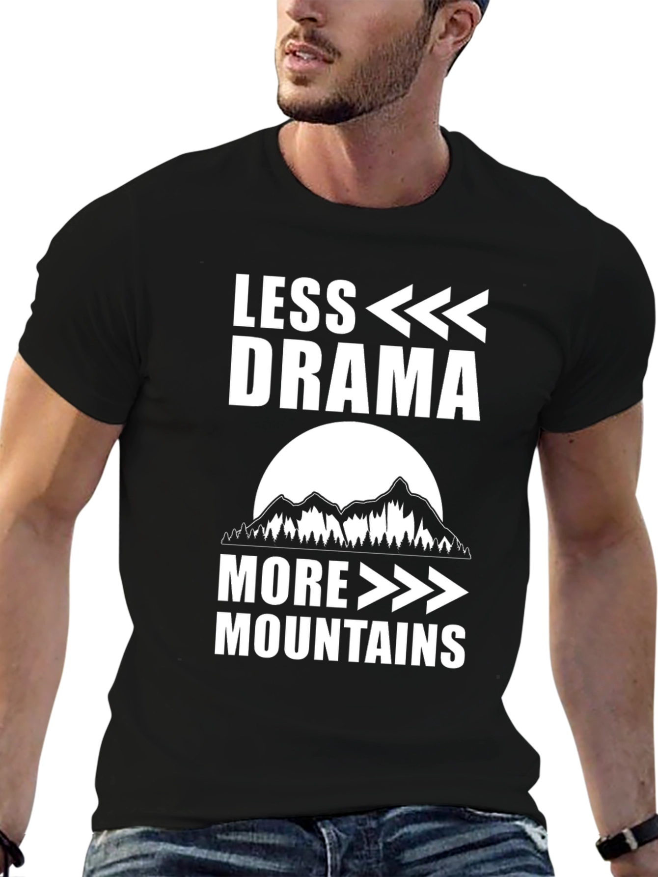 Less Drama More Mountains Graphic Tee
