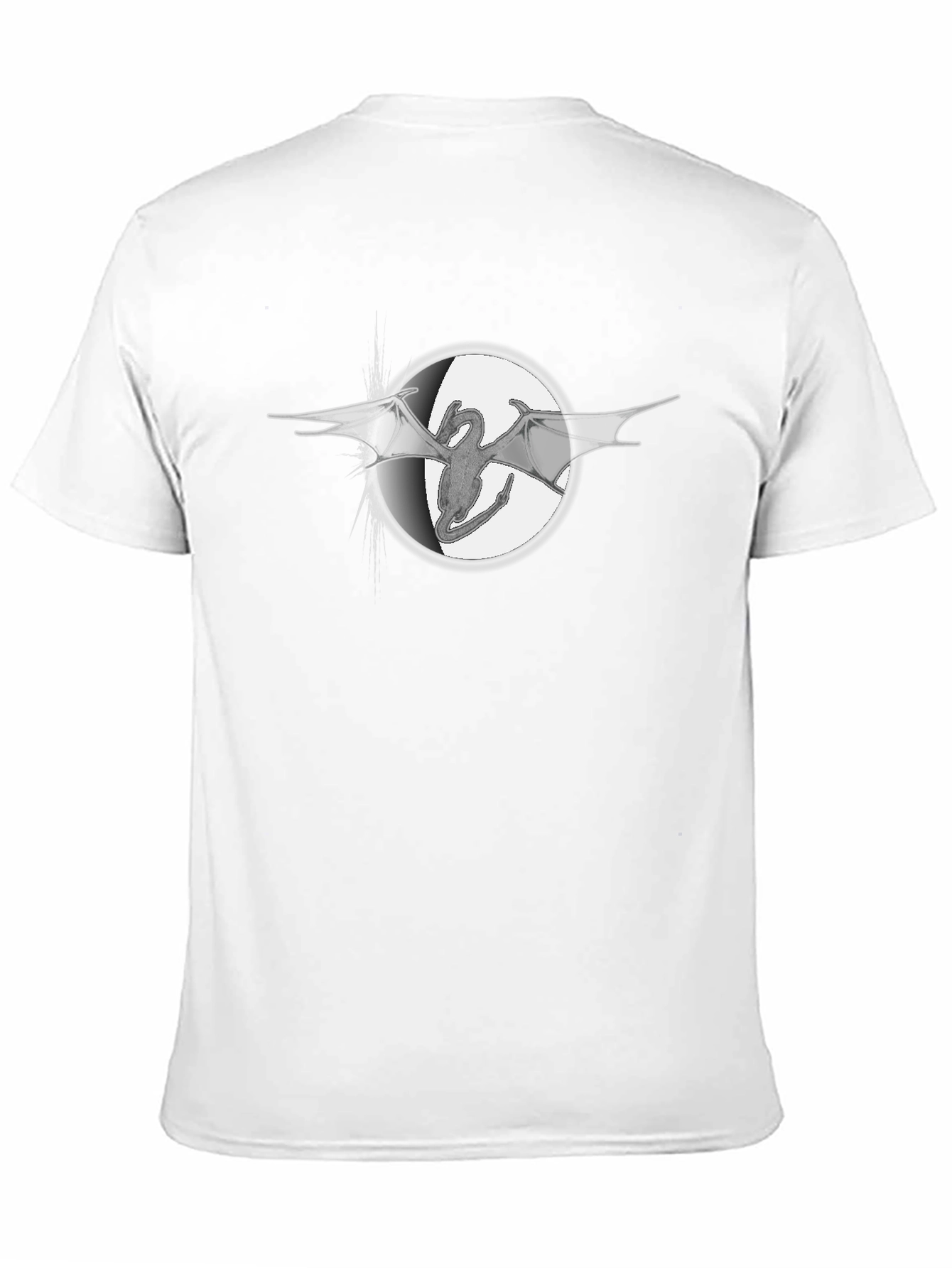 Dragon Circle Graphic Tee - Black Cotton Blend