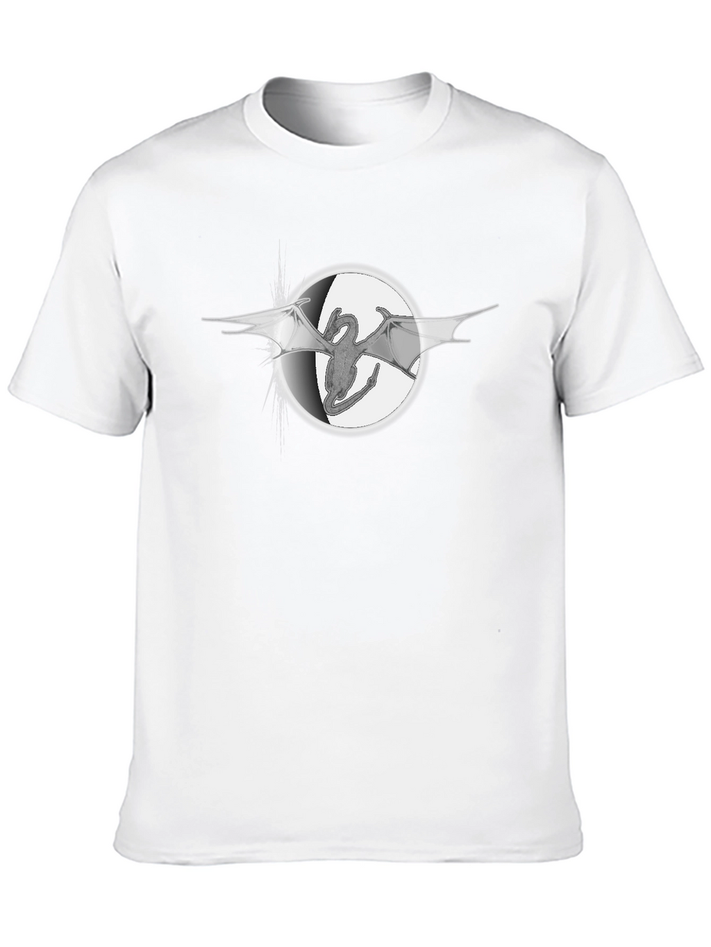 Dragon Circle Graphic Tee - Black Cotton Blend