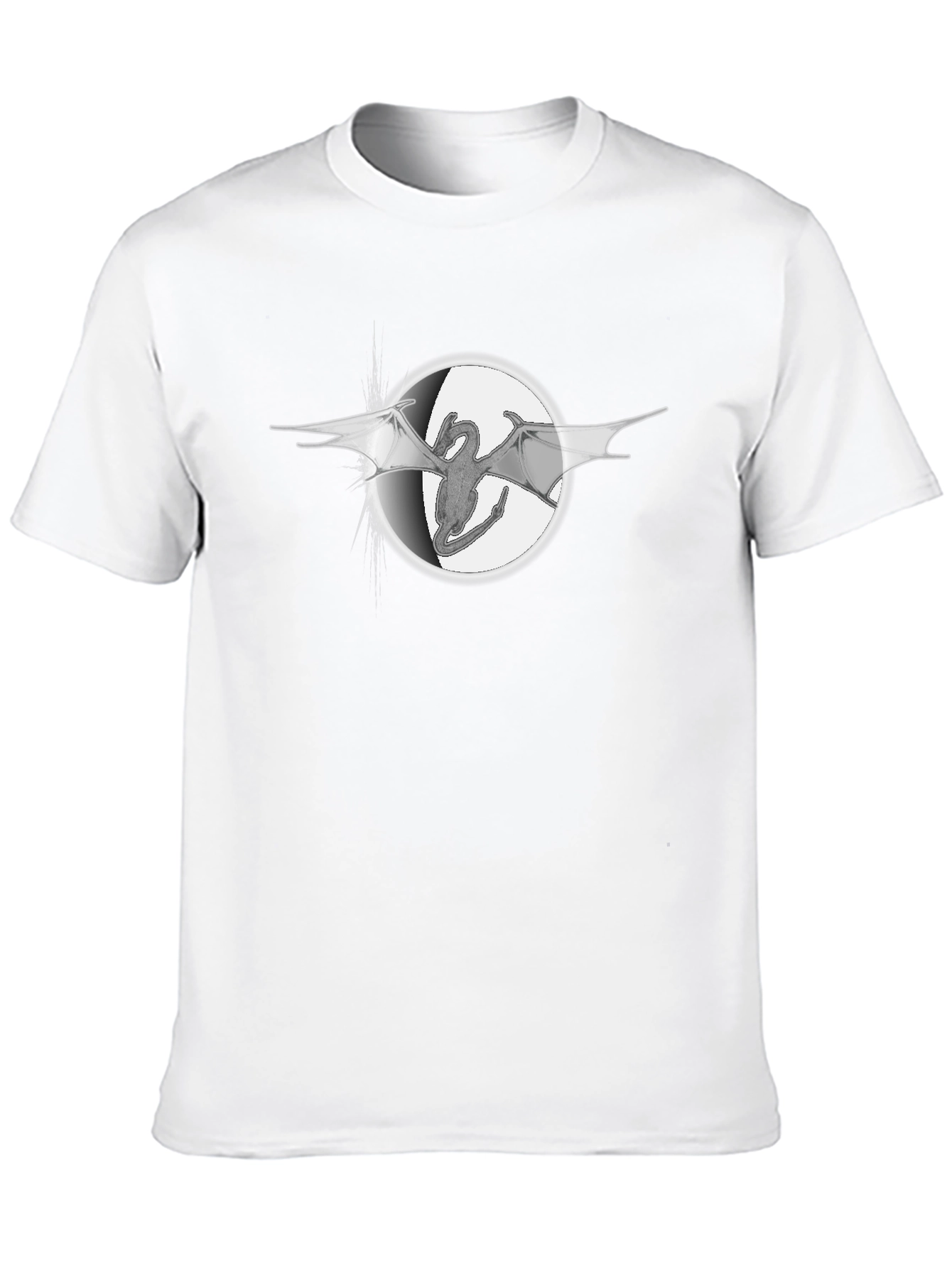 Dragon Circle Graphic Tee - Black Cotton Blend