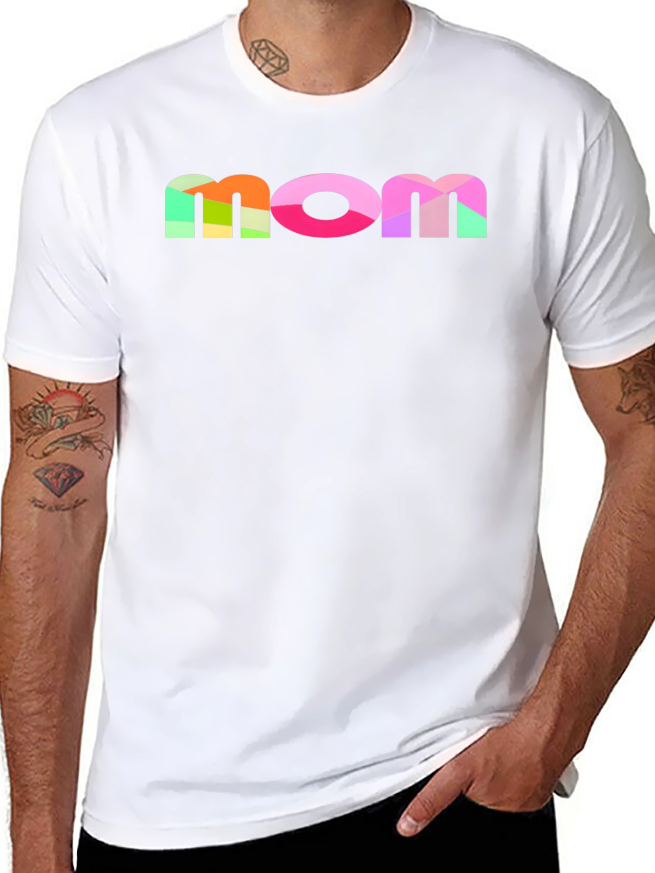 Retro Mom Graphic Tee - Colorful Statement Shirt
