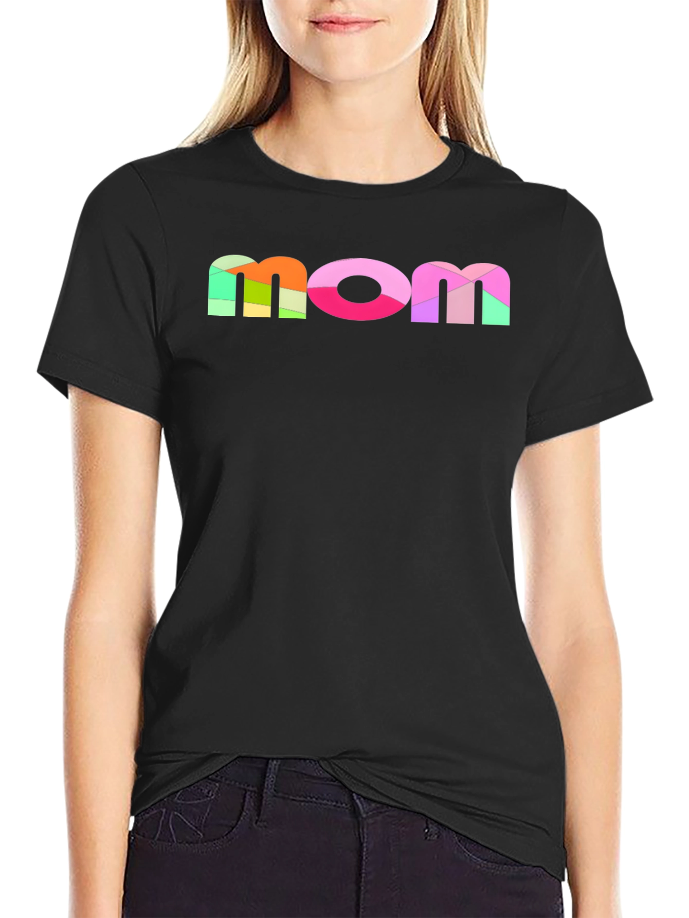 Retro Mom Graphic Tee - Colorful Statement Shirt
