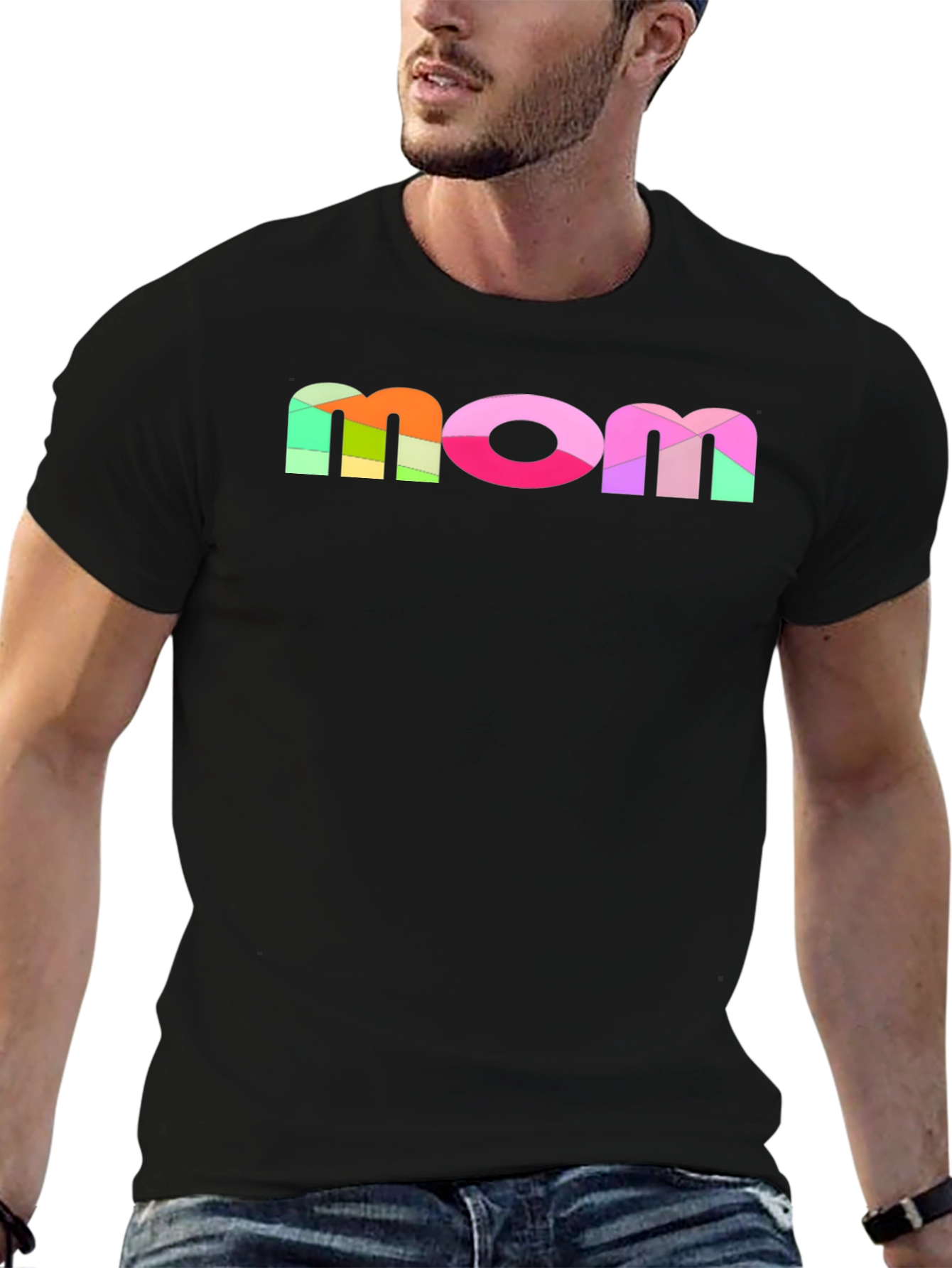 Retro Mom Graphic Tee - Colorful Statement Shirt