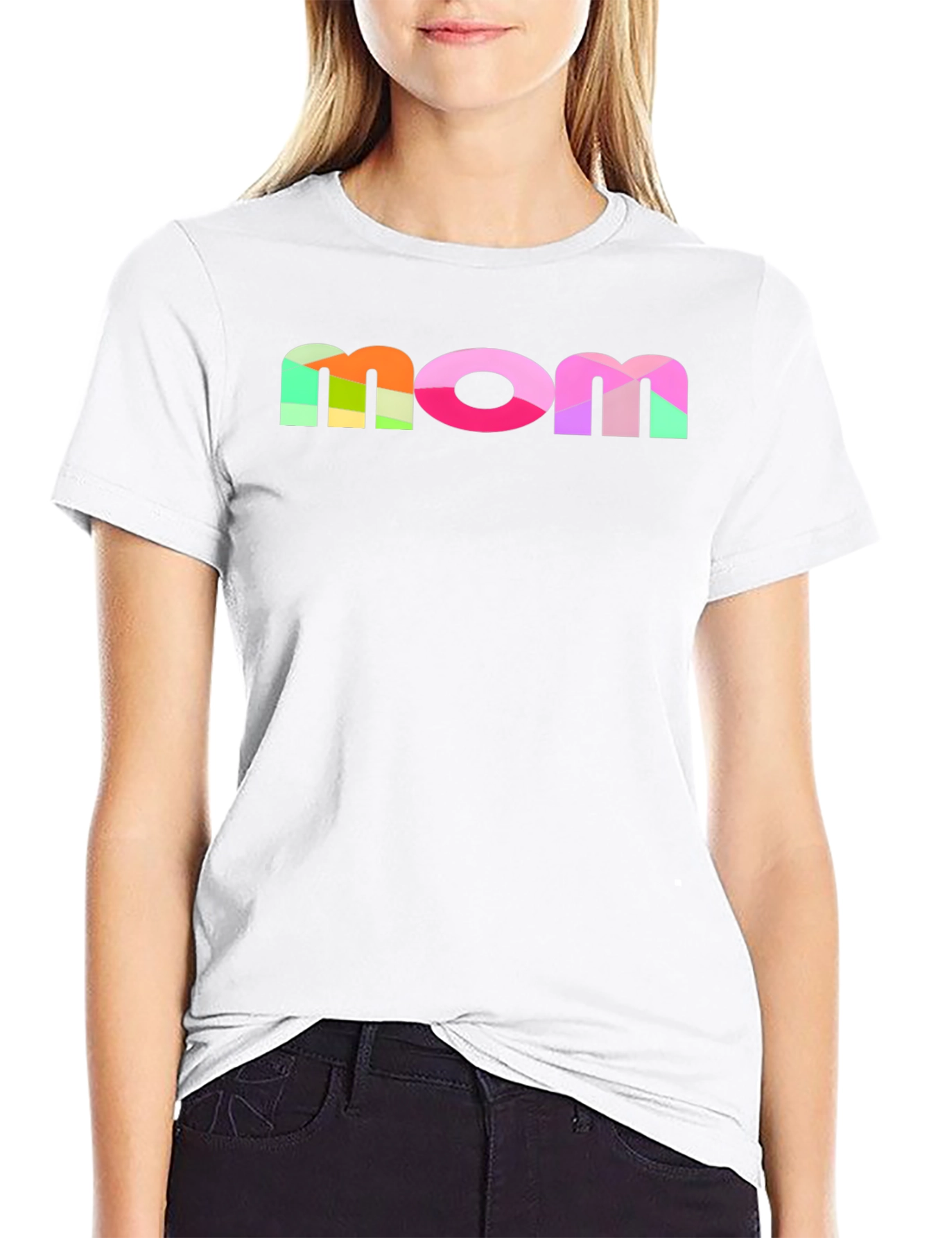 Retro Mom Graphic Tee - Colorful Statement Shirt