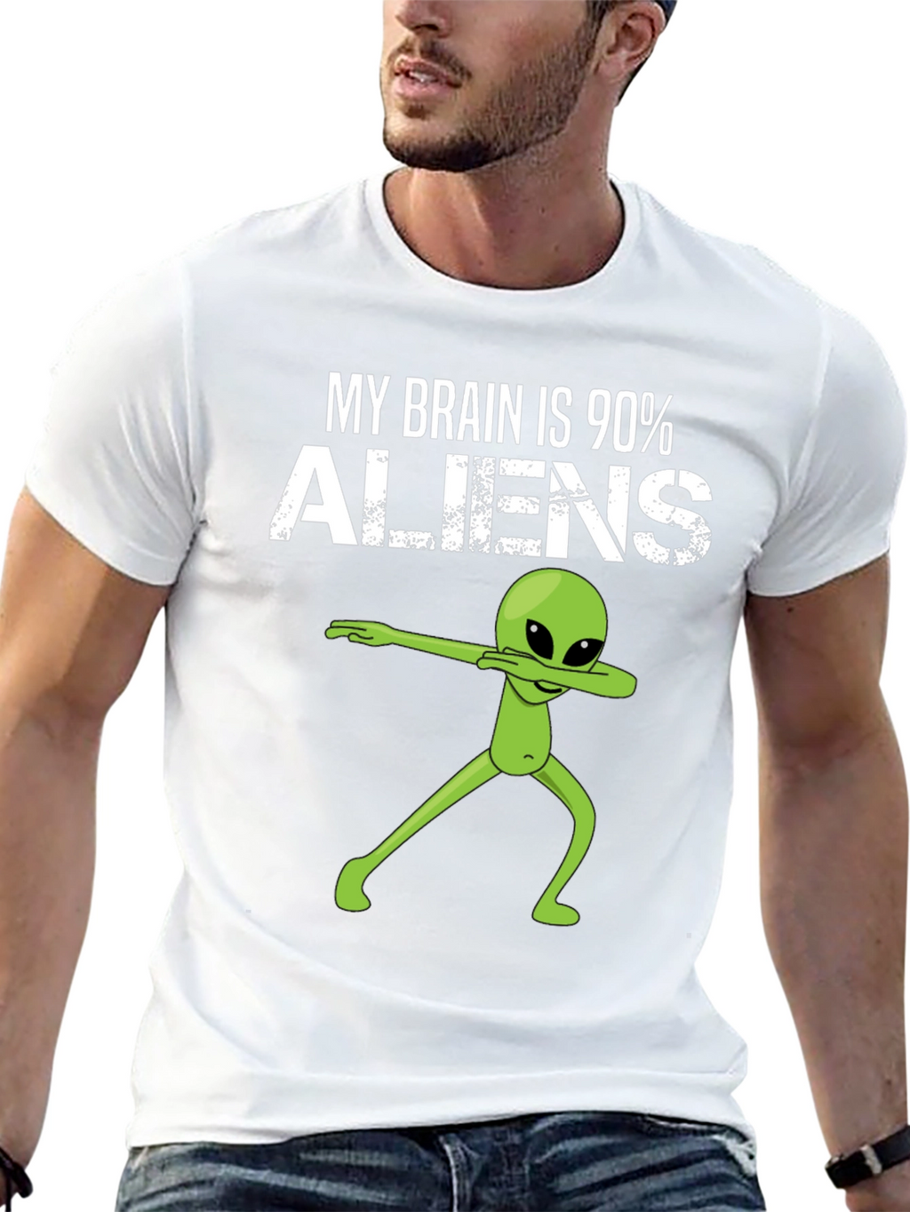 My Brain is 90% Aliens Dab T-Shirt