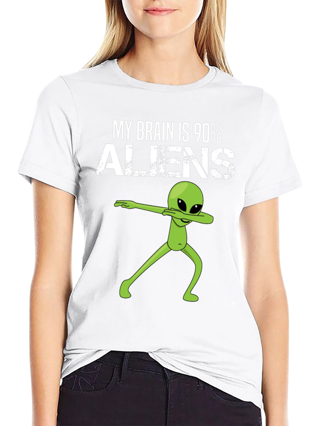 My Brain is 90% Aliens Dab T-Shirt