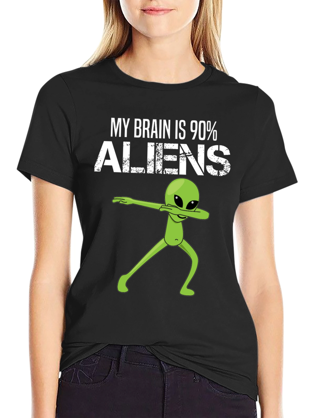 My Brain is 90% Aliens Dab T-Shirt