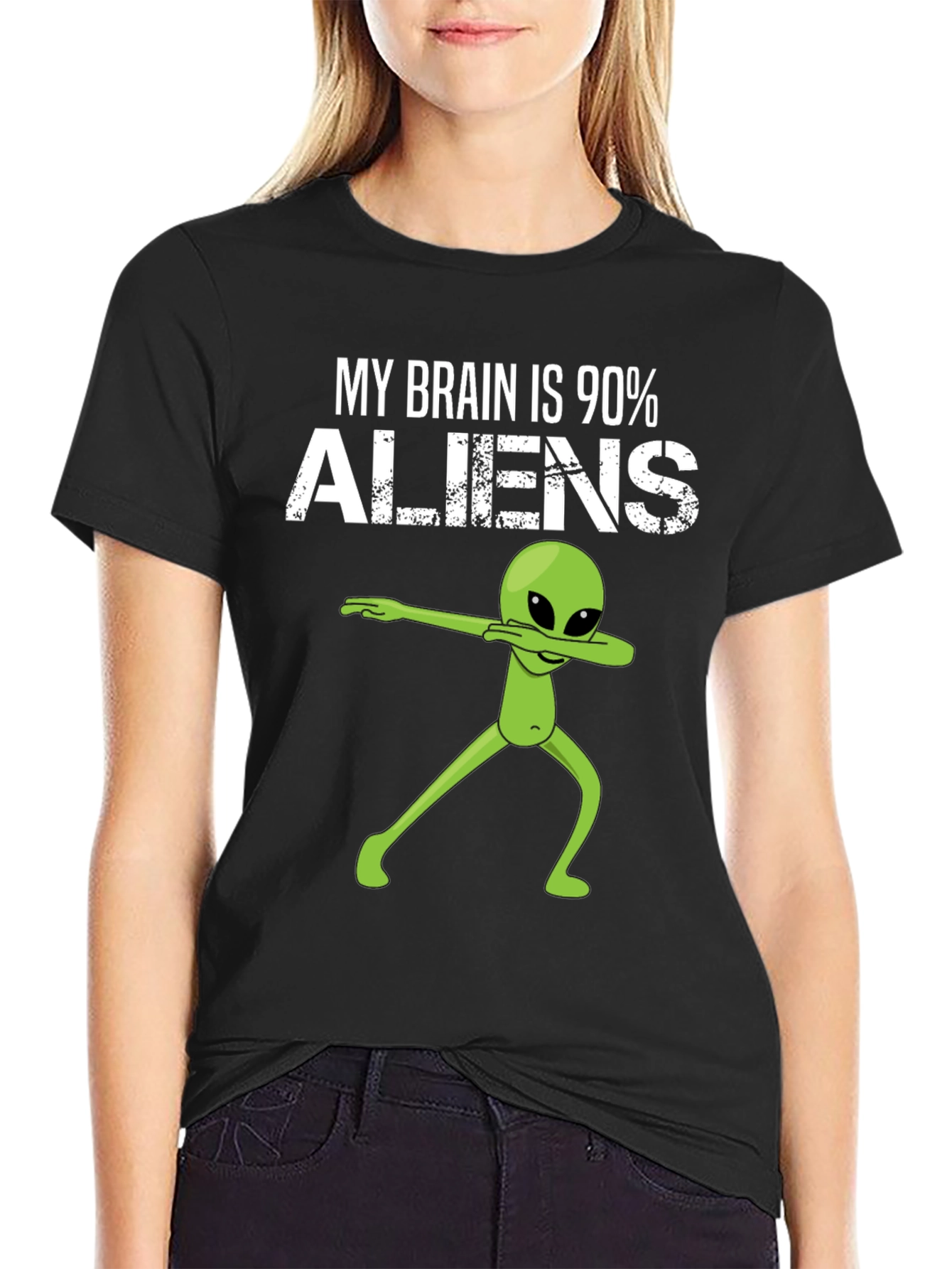 My Brain is 90% Aliens Dab T-Shirt