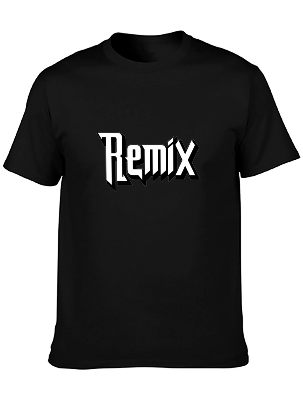 Remix Graphic Black T-Shirt - Casual Style