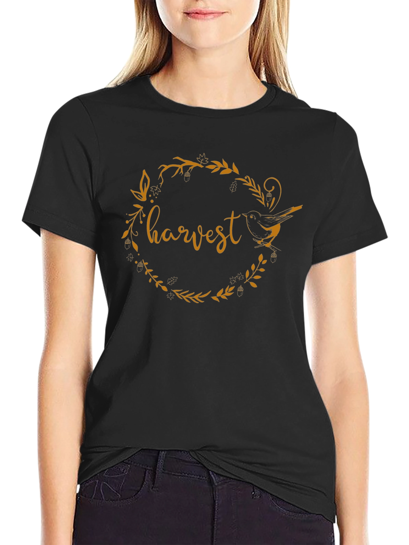 Harvest Bird Wreath Graphic Tee