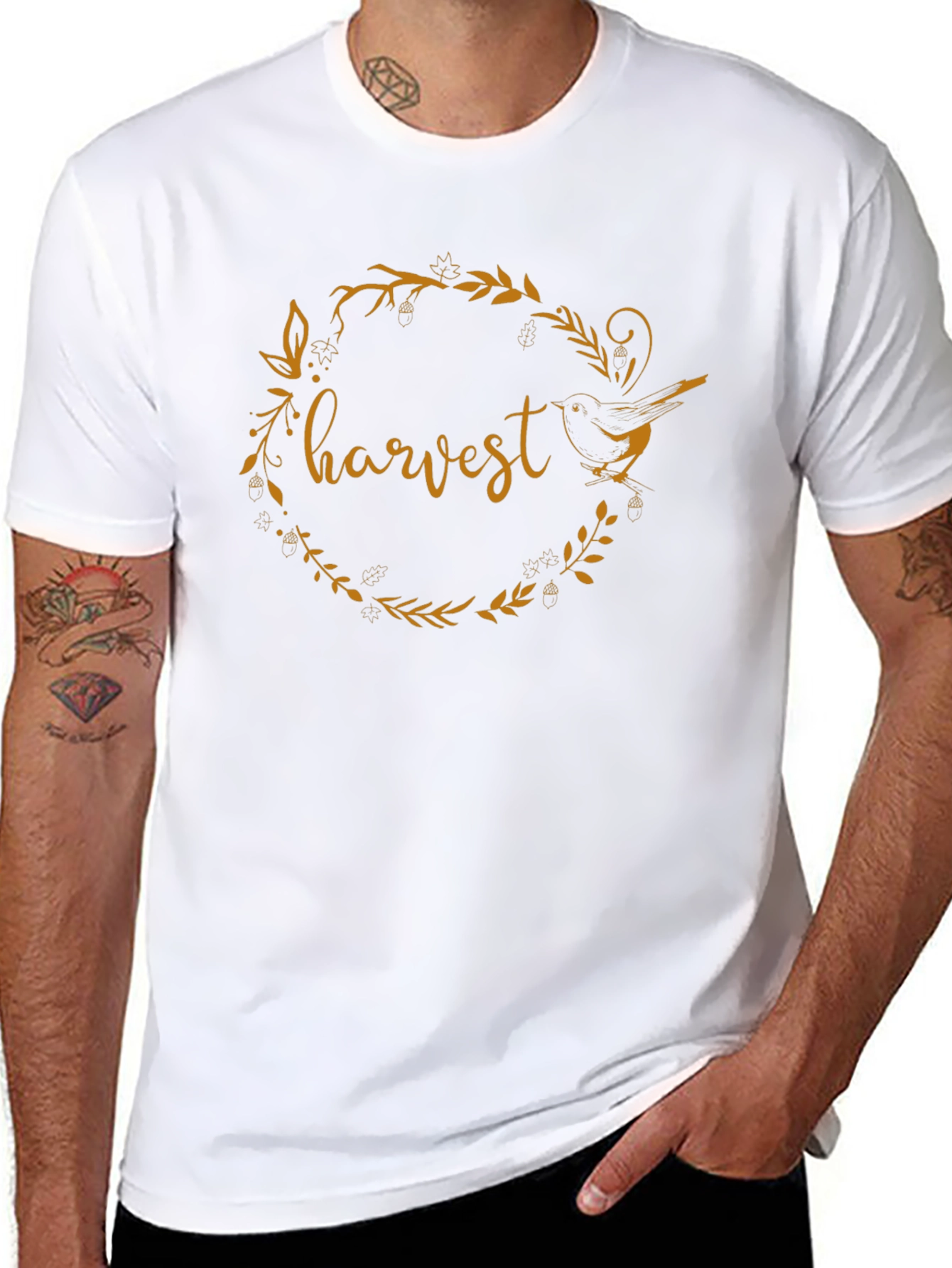 Harvest Bird Wreath Graphic Tee