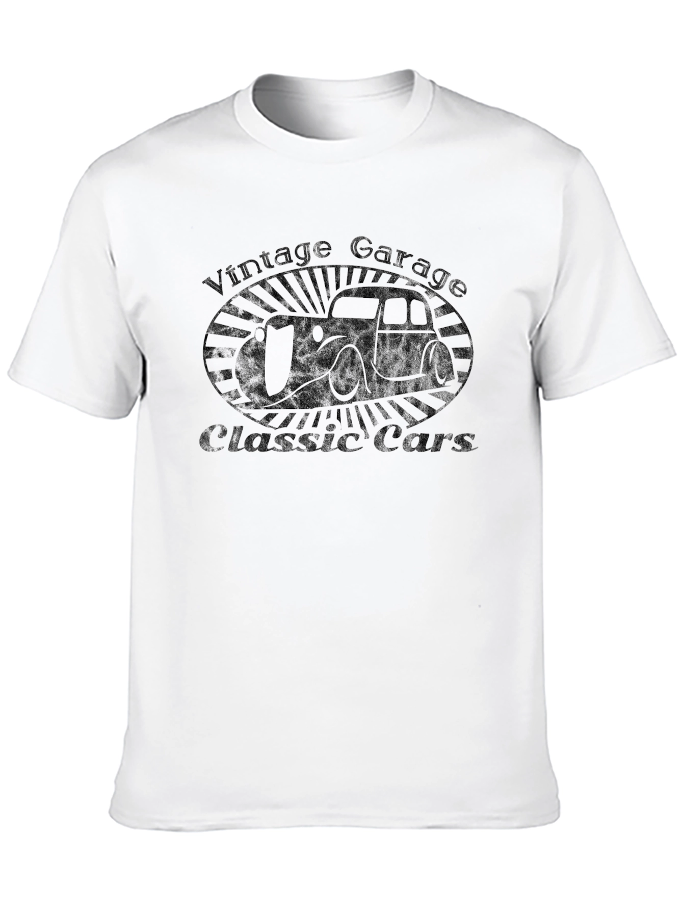 Vintage Garage Classic Cars Black T-Shirt