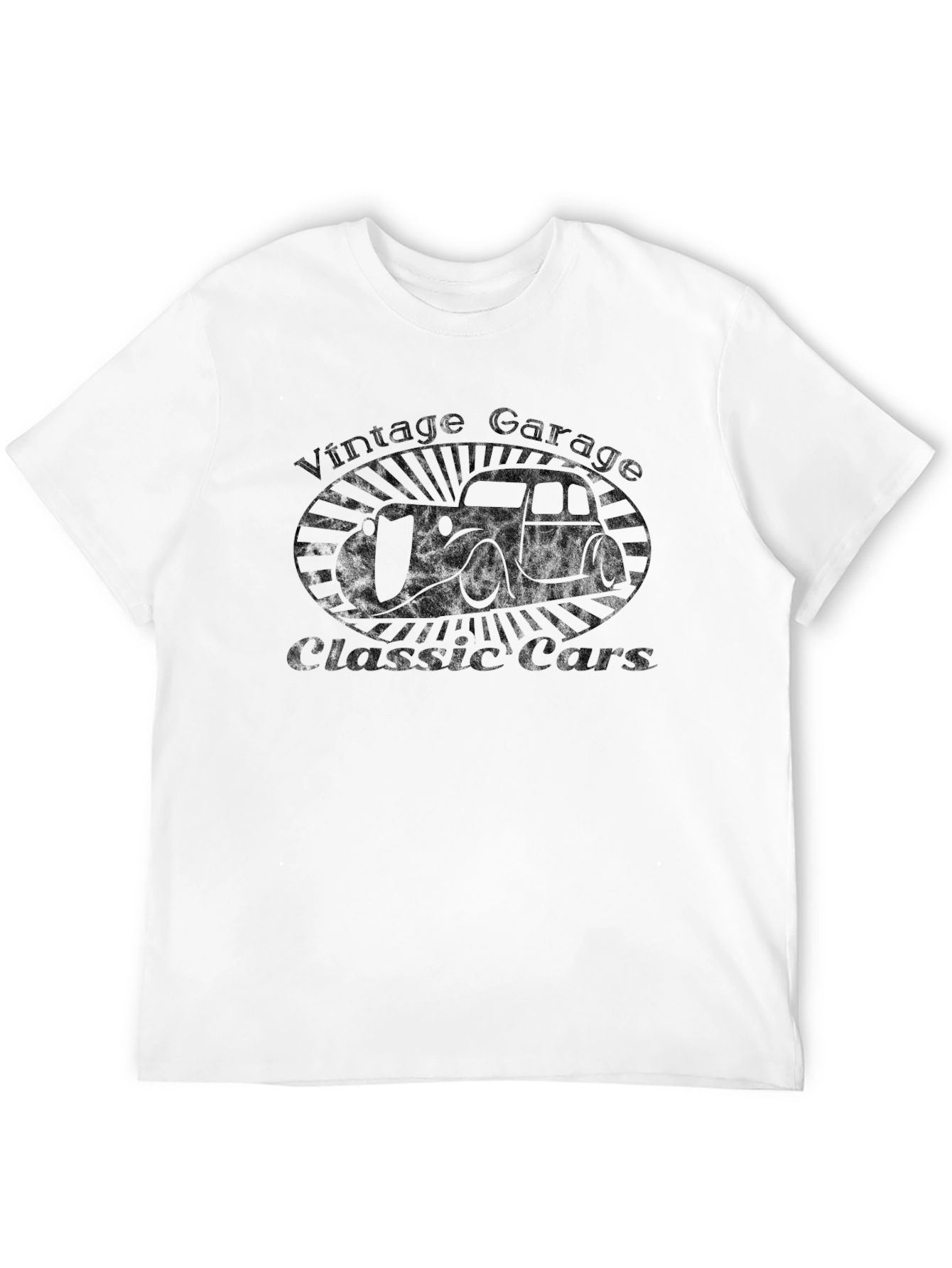 Vintage Garage Classic Cars Black T-Shirt