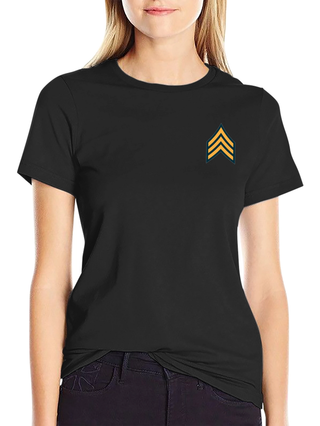 Rank Chevron Tee - Black