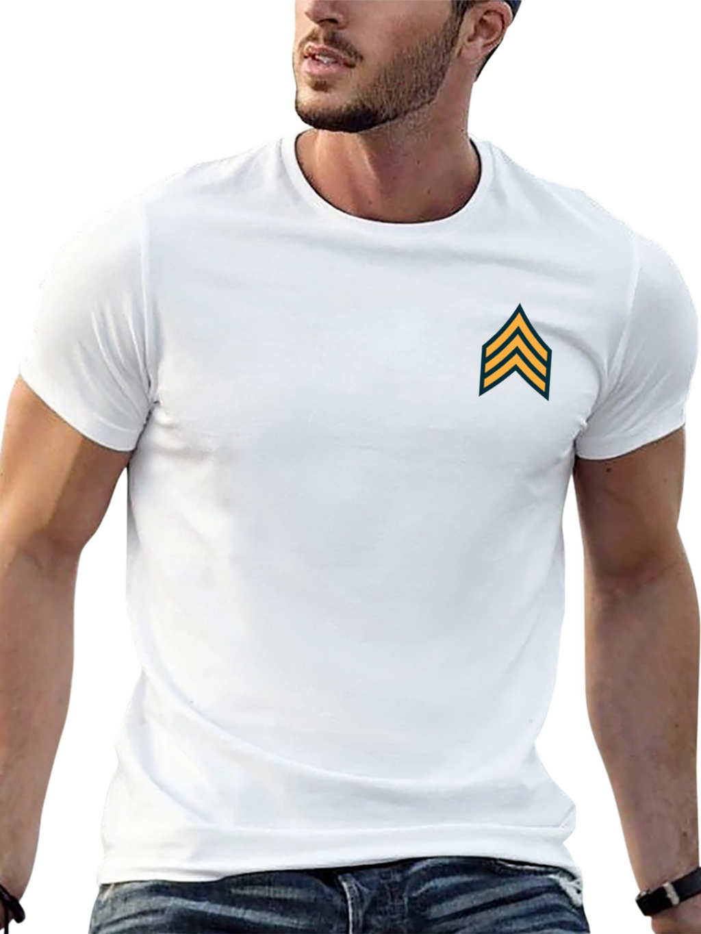 Rank Chevron Tee - Black