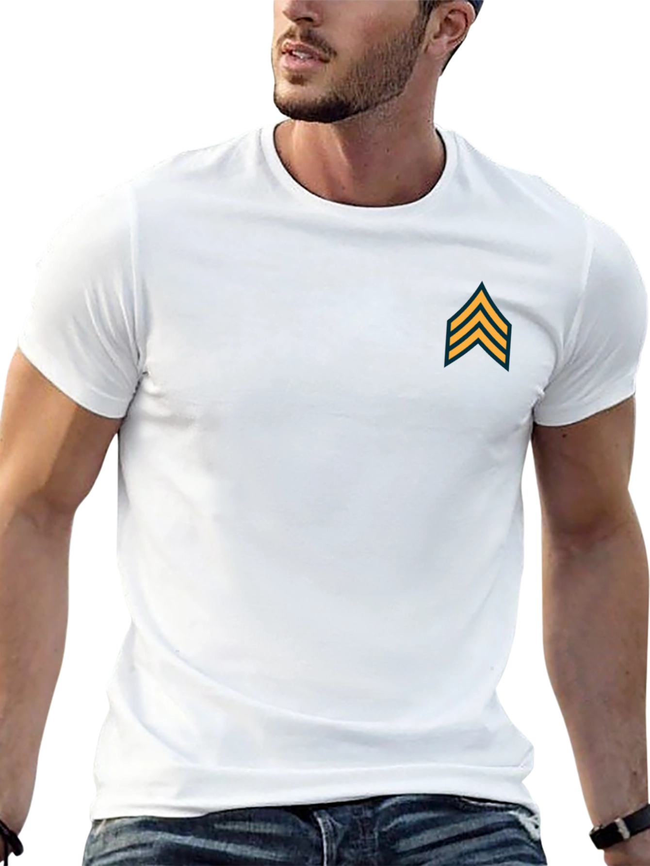 Rank Chevron Tee - Black