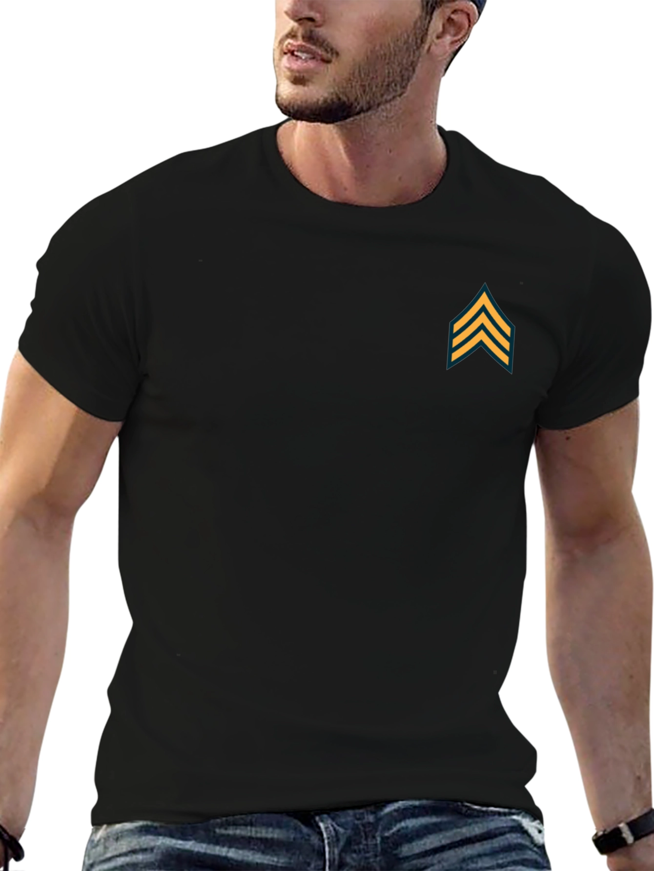Rank Chevron Tee - Black
