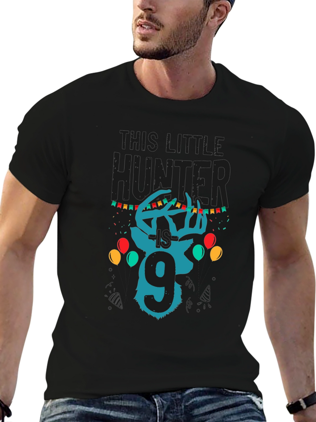 Little Hunter 9th Birthday T-Shirt